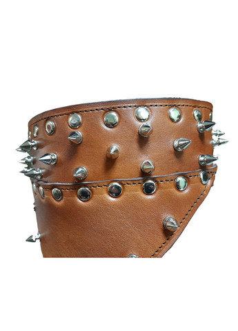 Шкіряний нашийник-бандану з шипами L(45-55 см) Lockdog (259093784)