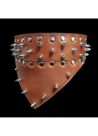 Кожаный ошейник-бандана с шипами M(30-44 см) Lockdog (259093043)