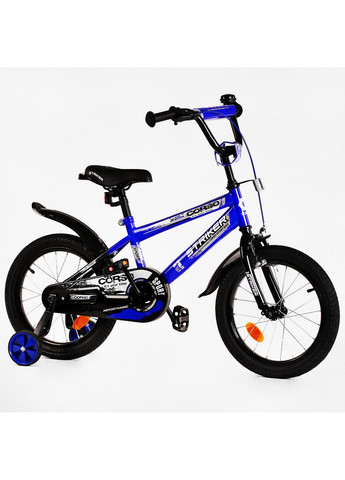 Детский велосипед 16", "Striker" с багажником и доп колесами 16 дюймов Corso (259092214)