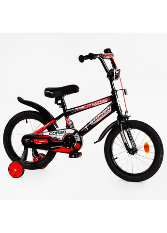 Детский велосипед 16", "Striker" с багажником и доп колесами 16 дюймов Corso (259091076)