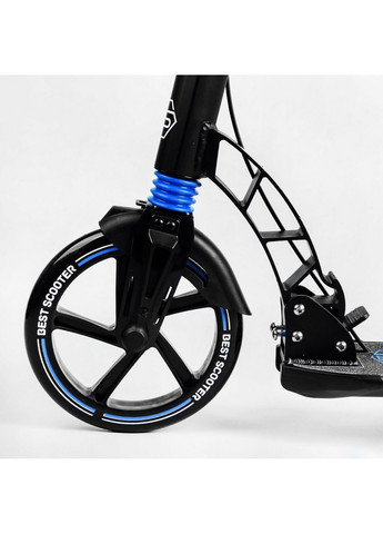 Двухколесный складной самокат, фонарик, 2 амортизатора, дисковый тормоз 49х14х93-103 см Best Scooter (259092872)