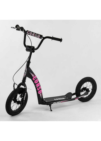 Самокат дитячий надувні колеса 12", ручне переднє гальмо 103х15,5х49 см Corso (259092220)