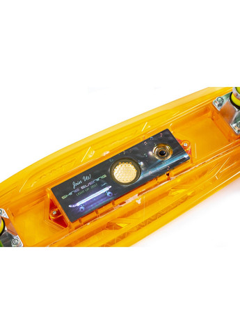 Пенні борд Orange, музичний і дека, що світиться, 57х15 см Fish (259093764)