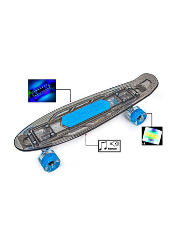 Пенні борд, музична та дека, що світиться, 57х15 см Fish (259090932)