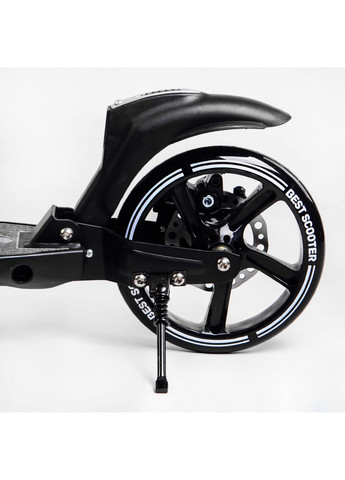 Двоколісний складаний самокат, ліхтарик, 2 амортизатори, дискове гальмо 49х14х93-103 см Best Scooter (259092883)