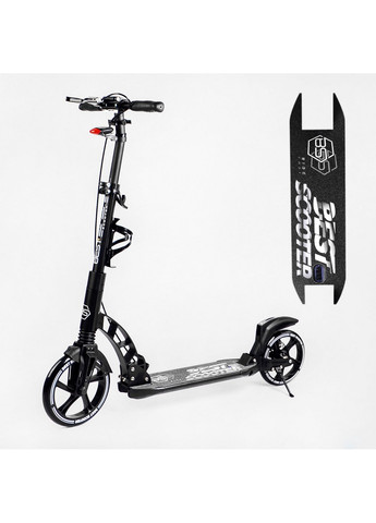 Двоколісний складаний самокат, ліхтарик, 2 амортизатори, дискове гальмо 49х14х93-103 см Best Scooter (259092883)