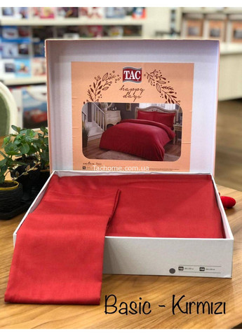 Комплект постільної білизни Basic Red Євро Tac (259093586)