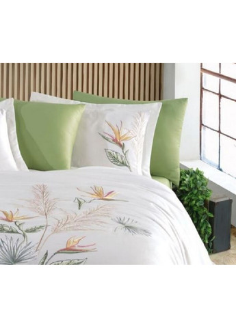 Комплект постільної білизни Starlice Cream із вишивкою Євро Dantela Vita (259093690)