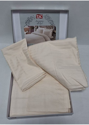 Комплект постельного белья Premium Basic Cream King Size Tac (259092730)