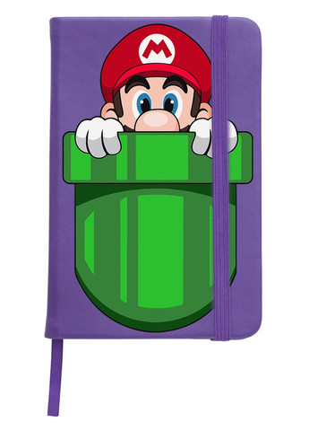 Блокнот А5 Маріо в кишені Фіолетовий (92288-4022-PU) MobiPrint (259113648)