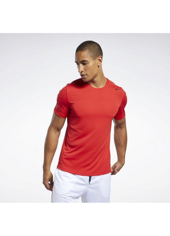 Червона чоловіча футболка workout ready polyester tech fp9094 Reebok