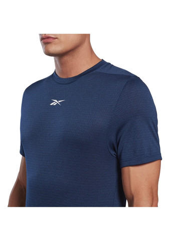Синяя мужская футболка workout ready melange h46642 Reebok