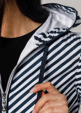 Белая демисезонная женская ветровка в полоску l белый YLANNI