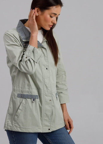 Оливкова демісезонна куртка-піджак під джинси cotton xl-6xl оливковий YLANNI