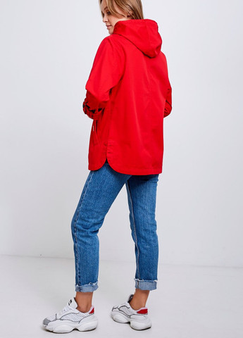 Красная демисезонная женская хлопковая летняя куртка xl-6xl красная YLANNI