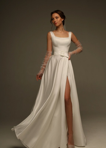 Молочна вечірня плаття з спідницею-сонце, а-силует Lolita однотонна