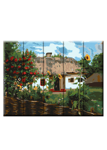 Набор рисования по номерам на дереве Дом в селе ArtStory (259138836)
