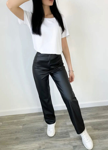 Прямі шкіряні жіночі брюки Fashion Girl bono (259142115)