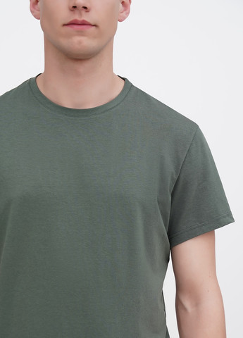 Зелена футболка чоловіча з модалової тканини з коротким рукавом German Volf