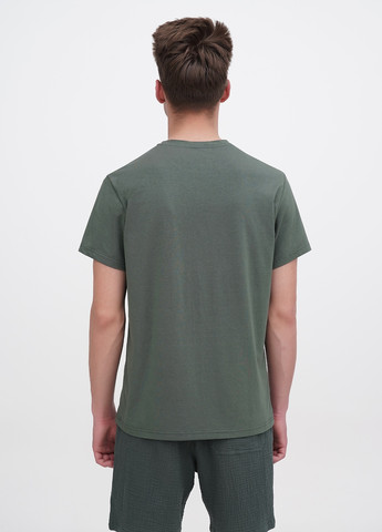Зеленая мужская футболка из модаловой ткани с коротким рукавом German Volf