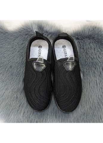 Черные демисезонные кроссовки женские текстильные с узором Gipanis