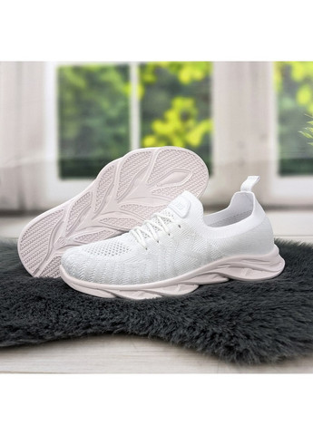 Білі осінні кросівки жіночі текстильні з перфорацією Gipanis