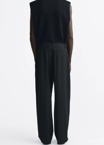 Черные классические демисезонные брюки Zara