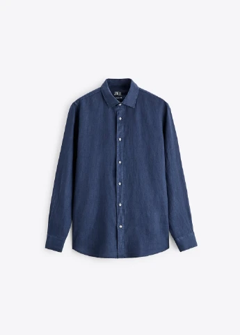 Синяя праздничный рубашка Zara