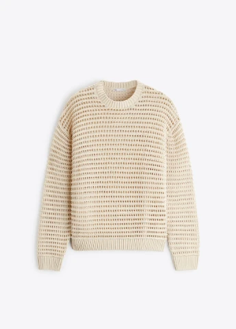 Молочный демисезонный свитер Zara