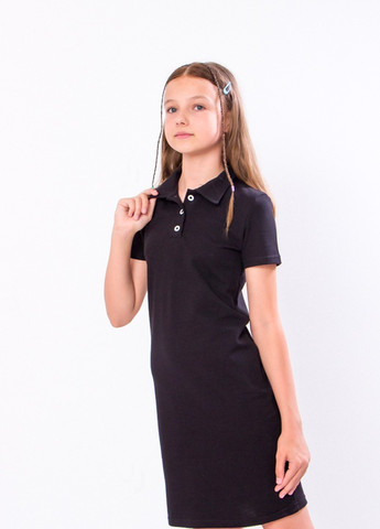 Чорна сукня-поло для дівчинки чорний носи своє (6211-091-v2) Носи своє (259161437)