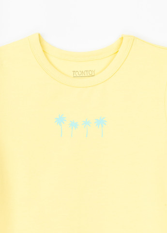 Желтая летняя футболка Toontoy