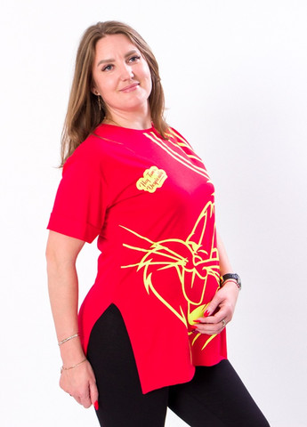 Красная летняя футболка жіноча для вагітних червоний (13157-v2) No Brand