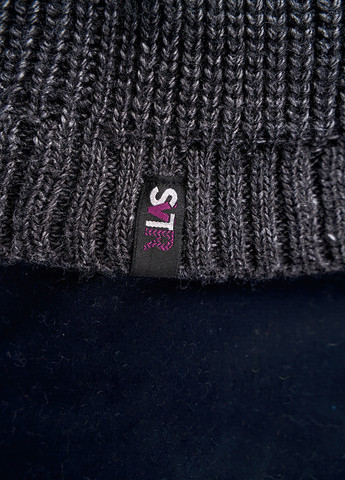 Темно-серый мужской свитер со змейкой на воротнике SVTR