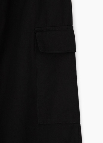 Черная повседневный однотонная юбка Firesh
