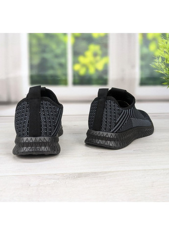 Черные демисезонные кроссовки мужские текстильные мокасины сетка Gipanis