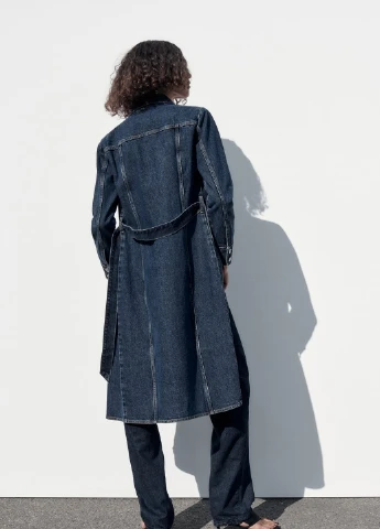 Синя джинсова сукня Zara однотонна