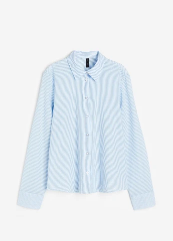 Голубой классическая рубашка в полоску H&M