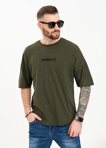 Хакі (оливкова) футболка чоловіча з коротким рукавом ISSA PLUS GN4-102