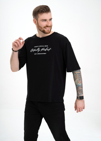 Чорна футболка чоловіча з коротким рукавом ISSA PLUS GN-532