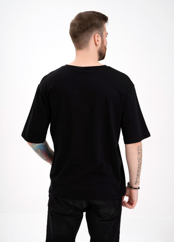 Чорна футболка чоловіча з коротким рукавом ISSA PLUS GN-532