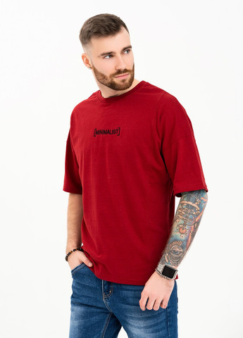 Бордова футболка чоловіча з коротким рукавом ISSA PLUS GN4-102