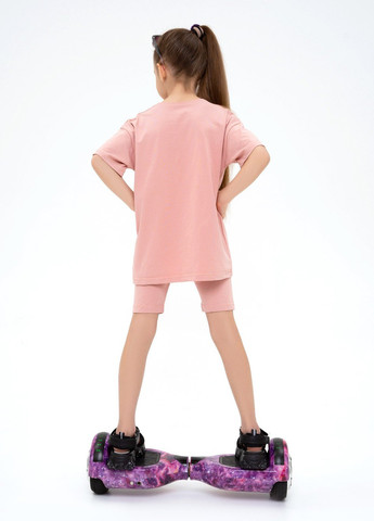 Персиковый летний комплект детский с шортами ISSA PLUS Костюм-CD1-36