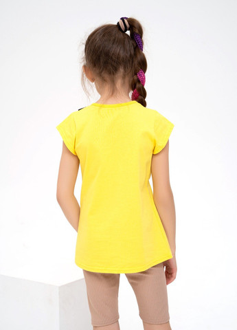 Желтая летняя футболка детская ISSA PLUS Футболка-CD1-27