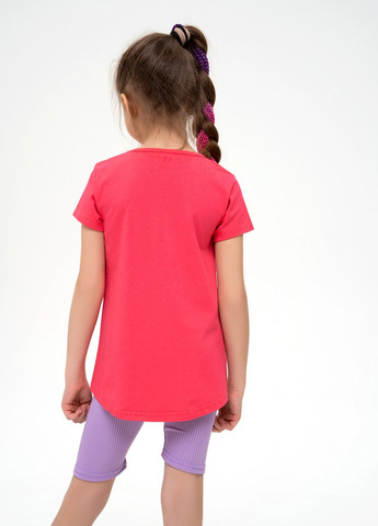 Розовая летняя футболка детская ISSA PLUS Футболка-CD1-43
