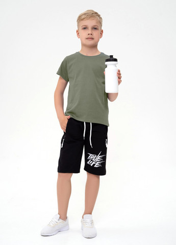 Хакі (оливкова) літня футболка дитяча ISSA PLUS Футболка-GCD1-08