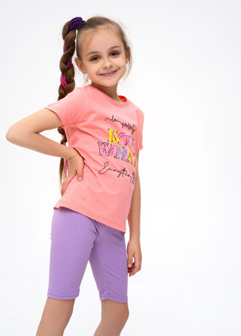 Розовая летняя футболка детская ISSA PLUS Футболка-CD1-42