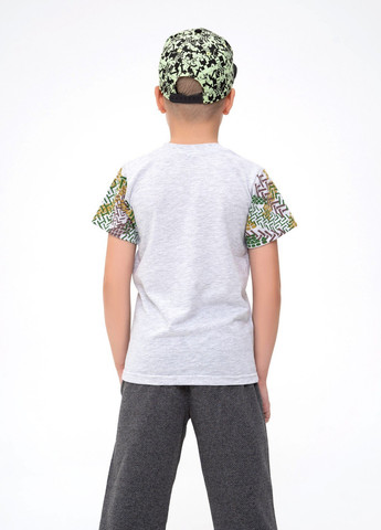 Серая летняя футболка детская ISSA PLUS Футболка-GCD1-20