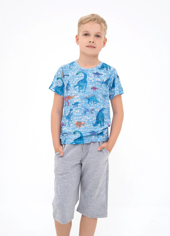 Голубая летняя футболка детская ISSA PLUS Футболка-GCD1-17