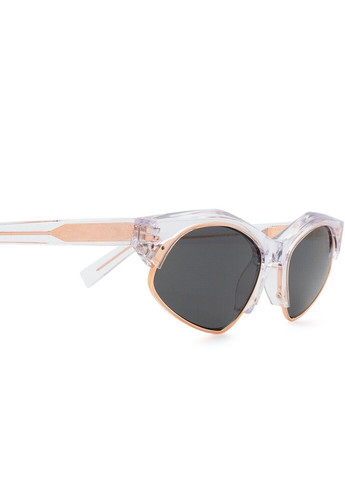 Солнцезащитные очки в прозрачной оправе с дымчатыми линзами Sportmax (259184461)