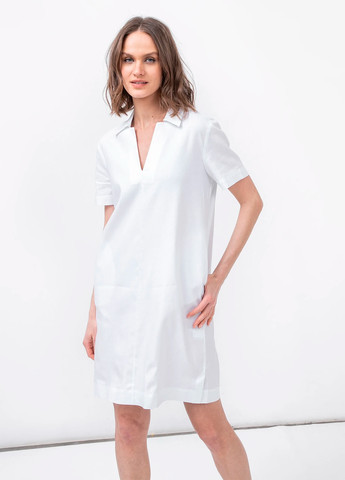 Білий повсякденний біла лляна міні сукня Calvin Klein однотонна